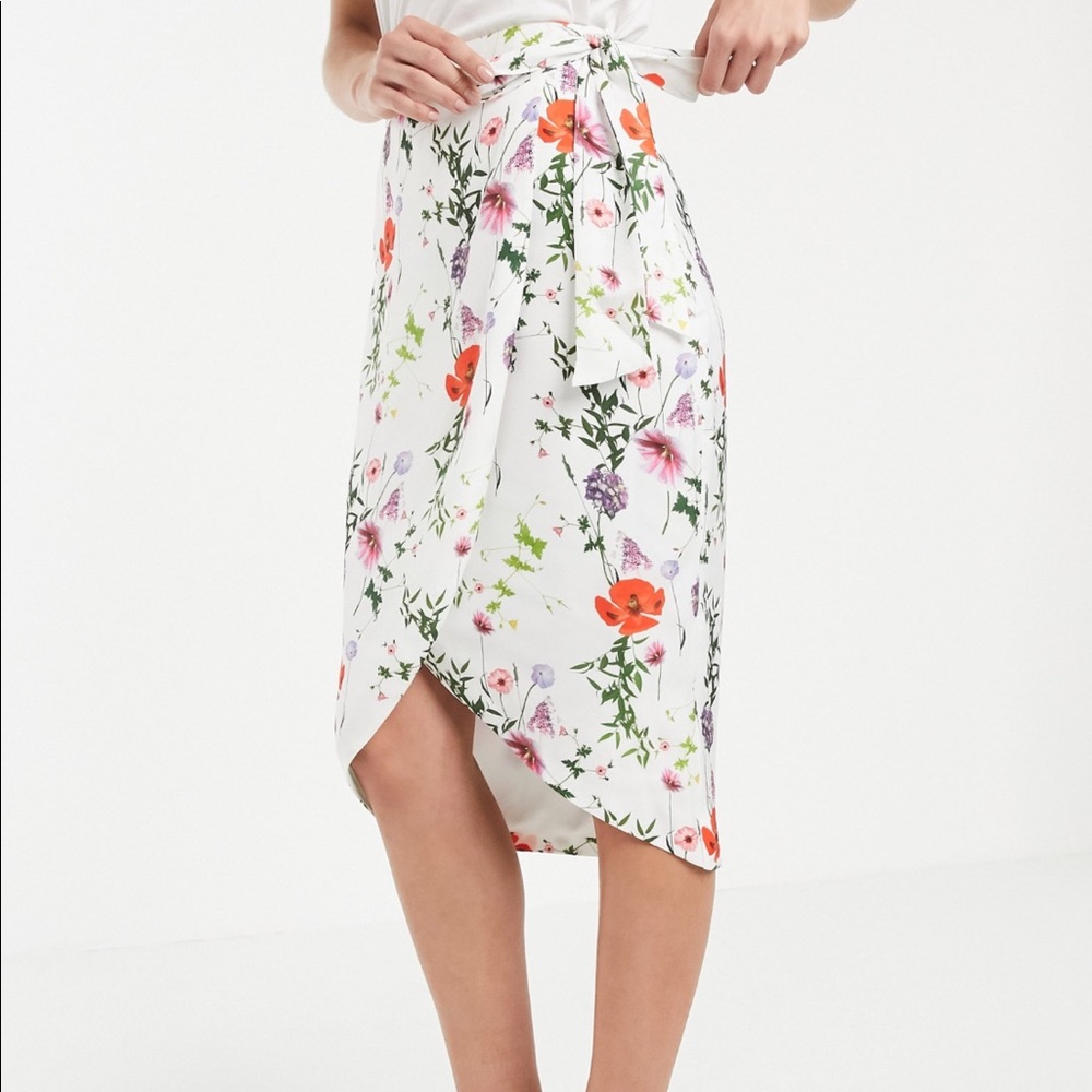 🌺🆕 Rare Ted Baker London Hedgerow Wrap Midi Skirt🌺